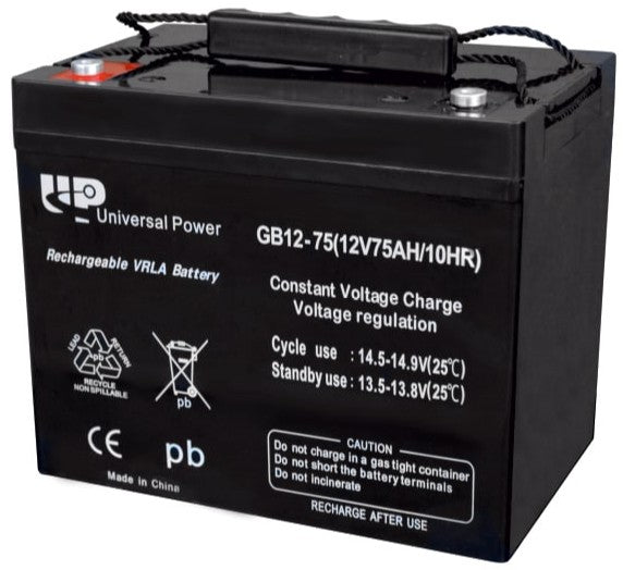 UNIVERSAL POWER GB12-75 VRLA 12V 75AH