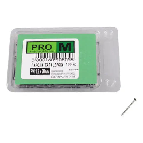UPHOLSTERY NAILS 100 G PRO M 1.2X20 MM - Пирони<<<Винтове и болтови съединения<<<Инструменти и железария<<<Praktiker