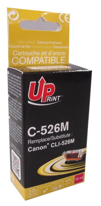 Inkwell UPRINT CLI526 CANON, With chip, Magenta