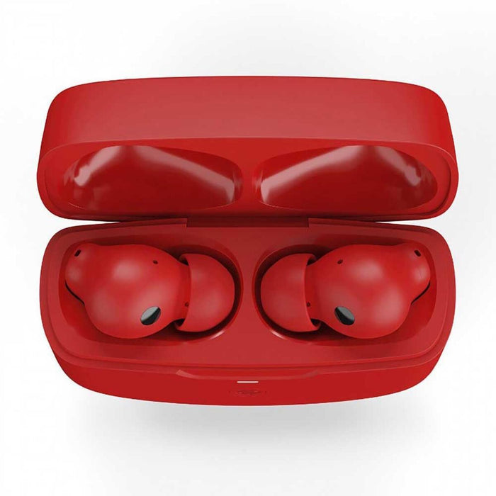 URBANISTA ATLANTA Bluetooth earphones black 34 hours total playtime Hybrid active noise cancelling Touch controls IPX4 red