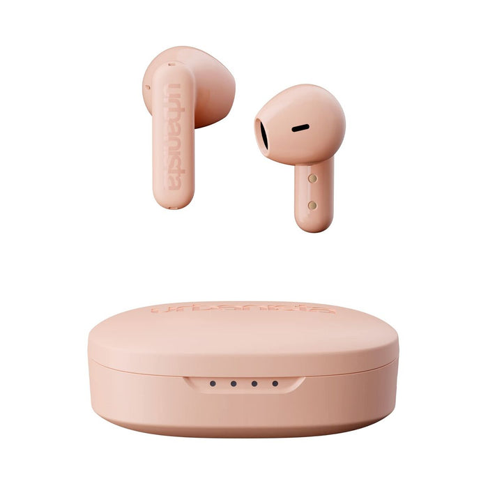 URBANISTA COPENHAGEN Bluetooth earphones black 32 hours total playtime Noise-reducing microphone Touch controls IPX4 dusty pink
