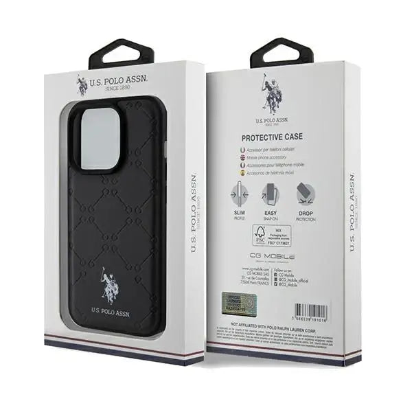US Polo Assn. Case Yoke Pattern for iPhone 15 Pro - black - Cell phone cases and covers<<<HurtelXML