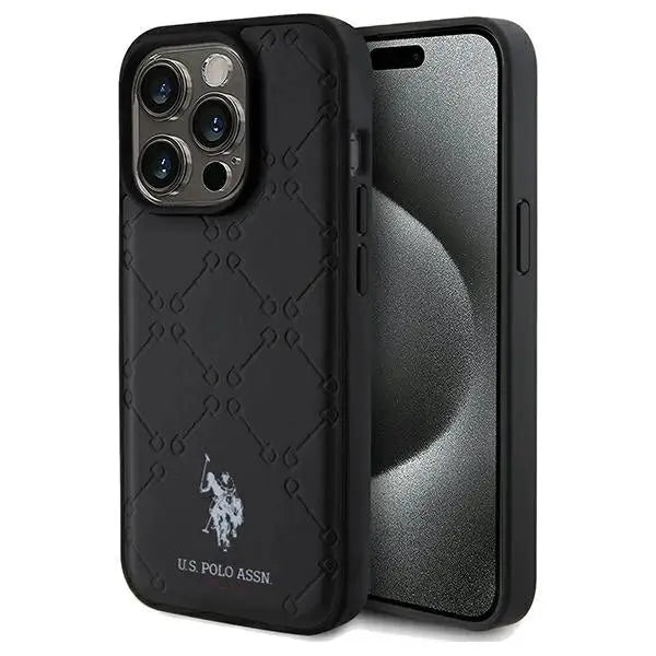 US Polo Assn. Case Yoke Pattern for iPhone 15 Pro Max - black - Cell phone cases and covers<<<HurtelXML