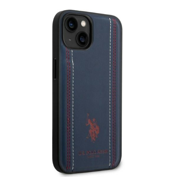 US Polo USHCP14MPFAV iPhone 14 Plus 6.7" navy/navy blue Leather Stitch