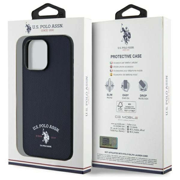 US Polo USHCP15XPARV iPhone 15 Pro Max 6.7" Navy Printed DH Logo
