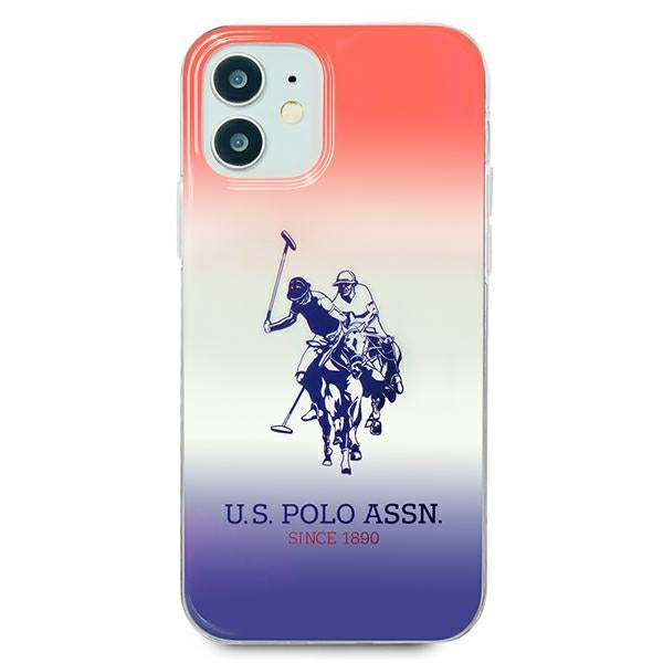 US Polo Assn. Gradient Pattern Collection iPhone 12 mini Case - Red and Blue