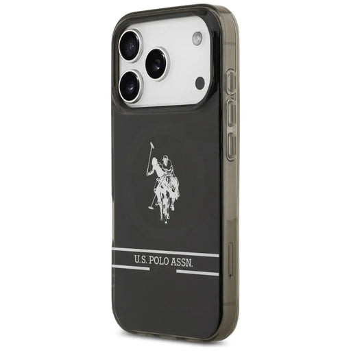 US Polo DH and Bottom Stripe Logo MagSafe Case for iPhone 17 Pro - Black - Cell phone cases and covers<<<HurtelXML