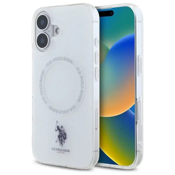 US Polo IML Ring MagSafe iPhone 16 Case - White - Cell phone cases and covers<<<HurtelXML