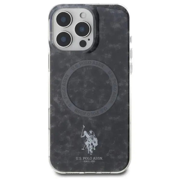 US Polo IML Ring MagSafe iPhone 16 Pro Case - Black - Cell phone cases and covers<<<HurtelXML