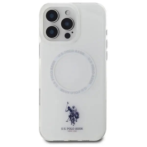 US Polo IML Ring MagSafe iPhone 16 Pro Case - White - Cell phone cases and covers<<<HurtelXML