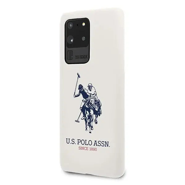 US Polo Silicone Collection Case for Samsung Galaxy S20 Ultra - White - Cell phone cases and covers<<<HurtelXML