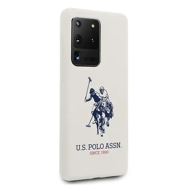 US Polo Silicone Collection Case for Samsung Galaxy S20 Ultra - White - Cell phone cases and covers<<<HurtelXML