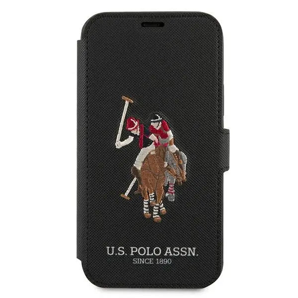 US Polo USFLBKP12LPUGFLBK iPhone 12 Pro Max 6,7’’ czarny/black book Polo Embroidery Collection - Cell phone cases