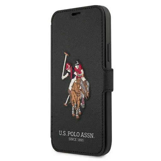 US Polo USFLBKP12LPUGFLBK iPhone 12 Pro Max 6,7’’ czarny/black book Polo Embroidery Collection - Cell phone cases