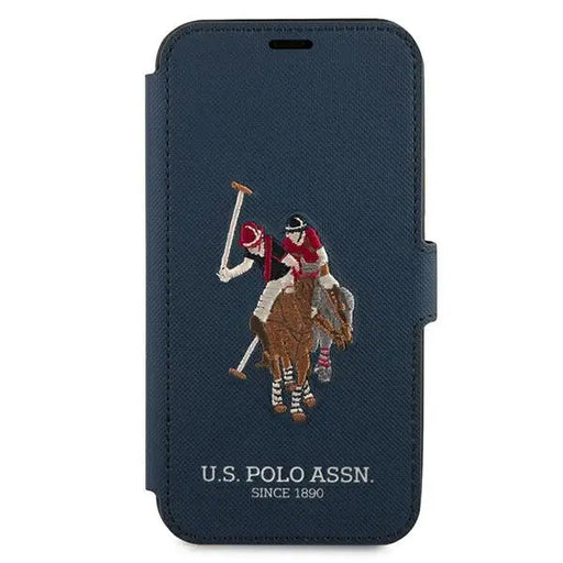 US Polo USFLBKP12LPUGFLNV iPhone 12 Pro Max 6,7’’ granatowy/navy book Polo Embroidery Collection - Cell phone cases
