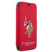 US Polo USFLBKP12MPUGFLRE iPhone 12/12 Pro 6,1’’ czerwony/red book Polo Embroidery Collection - Cell phone cases