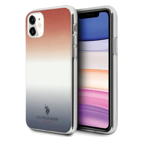 US Polo USHCN61TRDGRB iPhone 11 czerwono-niebieski/blue&red Gradient Pattern Collection - Cell phone cases