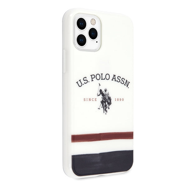 US Polo USHCN65PCSTRB iPhone 11 Pro Max biały/white Tricolor Pattern Collection - Cell phone cases