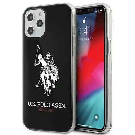 US Polo USHCP12LTPUHRBK iPhone 12 Pro Max 6,7’’ czarny/black Shiny Big Logo - Cell phone cases and covers<<<HurtelXML