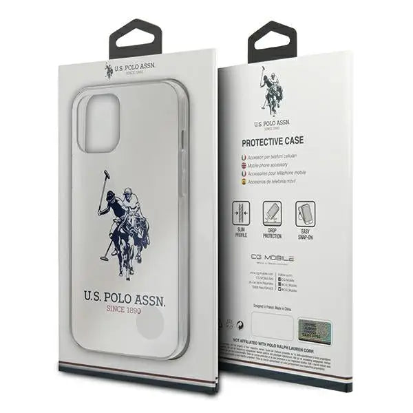 US Polo USHCP12LTPUHRWH iPhone 12 Pro Max 6,7’’ biały/white Shiny Big Logo - Cell phone cases and covers<<<HurtelXML