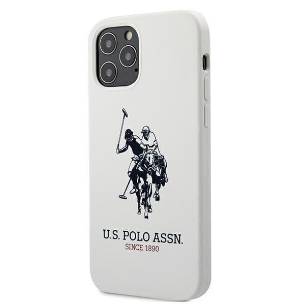 US Polo USHCP12MSLHRWH iPhone 12/12 Pro 6,1’’ biały/white Silicone Collection - Cell phone cases and covers<<<HurtelXML