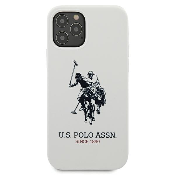 US Polo USHCP12MSLHRWH iPhone 12/12 Pro 6,1’’ biały/white Silicone Collection - Cell phone cases and covers<<<HurtelXML