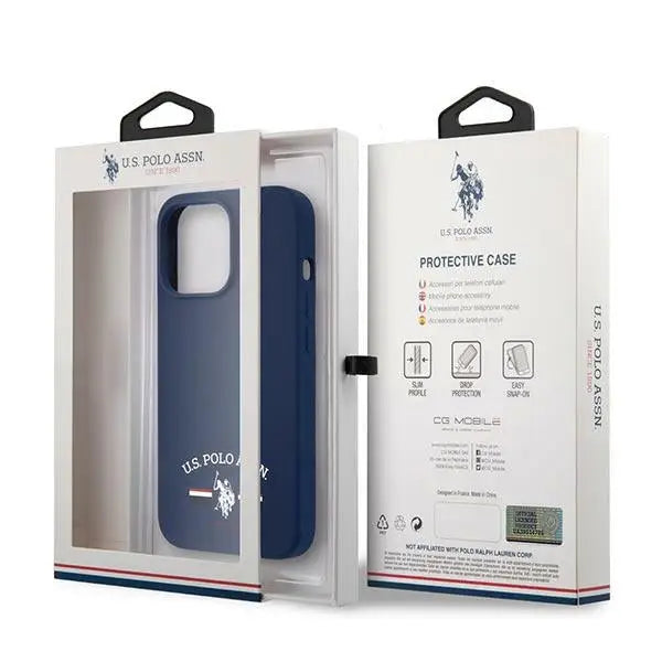 US Polo USHCP13XSFGV iPhone 13 Pro Max 6,7’’ granatowy/navy Silicone Collection - Cell phone cases