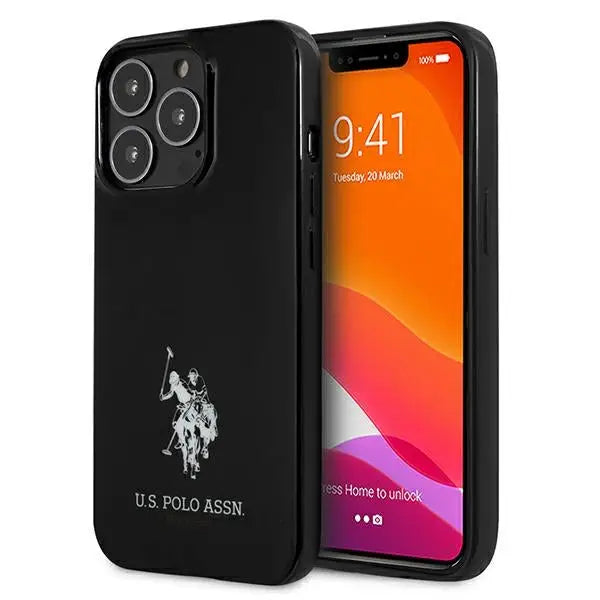US Polo USHCP13XUMHK iPhone 13 Pro Max 6.7’’ black/black hardcase Horses Logo - Cell phone cases and covers<<<HurtelXML