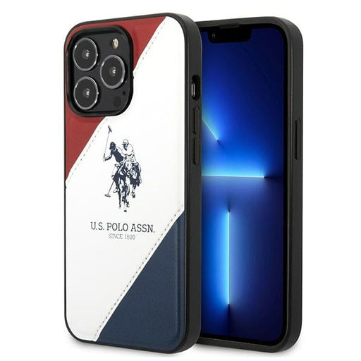 US Polo USHCP14LPSO3 iPhone 14 Pro 6.1’’ white/white Tricolor Embossed - Cell phone cases and covers<<<HurtelXML