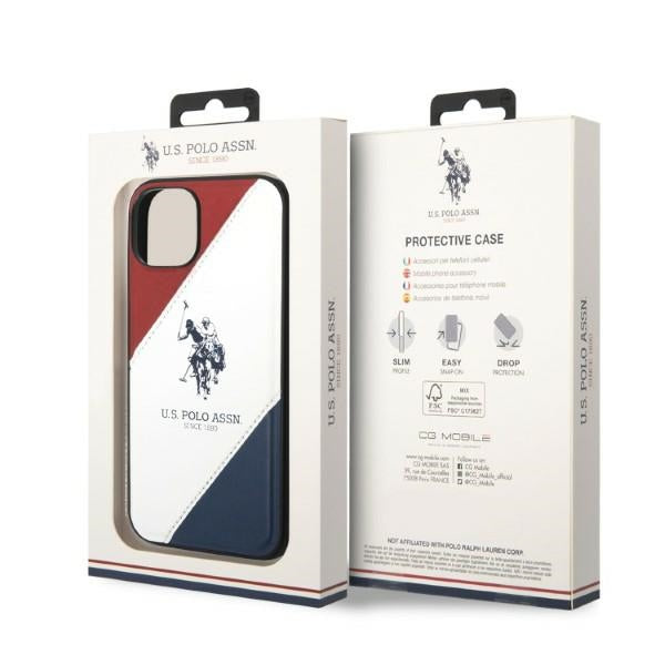 US Polo USHCP14MPSO3 iPhone 14 Plus 6.7’’ white/white Tricolor Embossed - Cell phone cases and covers<<<HurtelXML