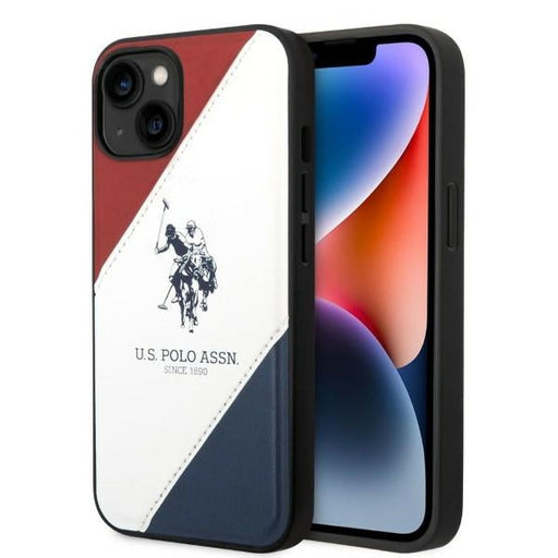 US Polo USHCP14SPSO3 iPhone 14 6.1’’ white/white Tricolor Embossed - Cell phone cases and covers<<<HurtelXML