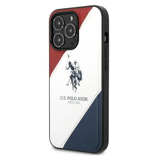US Polo USHCP14XPSO3 iPhone 14 Pro Max 6.7’’ white/white Tricolor Embossed - Cell phone cases and covers<<<HurtelXML