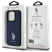 US Polo USHCP15XPGEV iPhone 15 Pro Max 6.7’’ Navy Leather Embroidered DH Color - Cell phone cases and covers<<<HurtelXML