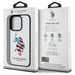 US Polo USHCP15XPUSH iPhone 15 Pro Max 6.7’’ white/white Leather Big DH American Flag - Cell phone cases