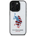 US Polo USHCP15XPUSH iPhone 15 Pro Max 6.7’’ white/white Leather Big DH American Flag - Cell phone cases