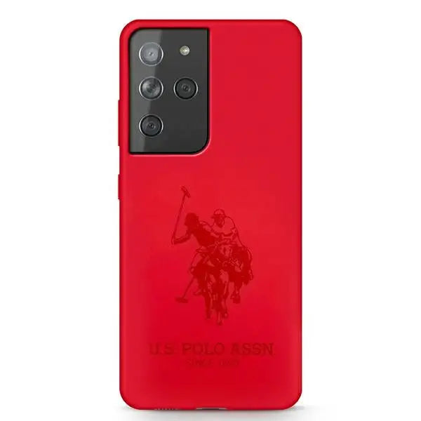 US Polo USHCS21LSLHRTRE S21 Ultra G998 czerwony/red Silicone On Tone - Cell phone cases and covers<<<HurtelXML