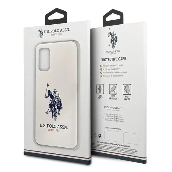 US Polo USHCS67SLHRWH S20+ G985 biały/white Silicone Collection - Cell phone cases and covers<<<HurtelXML