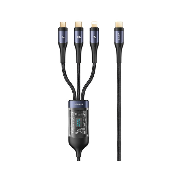 CABLE USAMS 3in1 100W 1.2M U83SJ600USB01