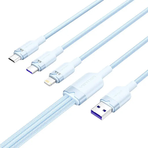 USB 2.0 A to 3-in-1 6A cable Vention CTRLG 1.5M (blue) - USB cables<<<Cables<<<IT Accessories<<<InnproXML