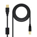 USB 2.0 A to USB B Cable NANOCABLE 10.01.1203 Black 3 m (1 Unit) - Компютър Кабели и адаптери<<<Компютри|