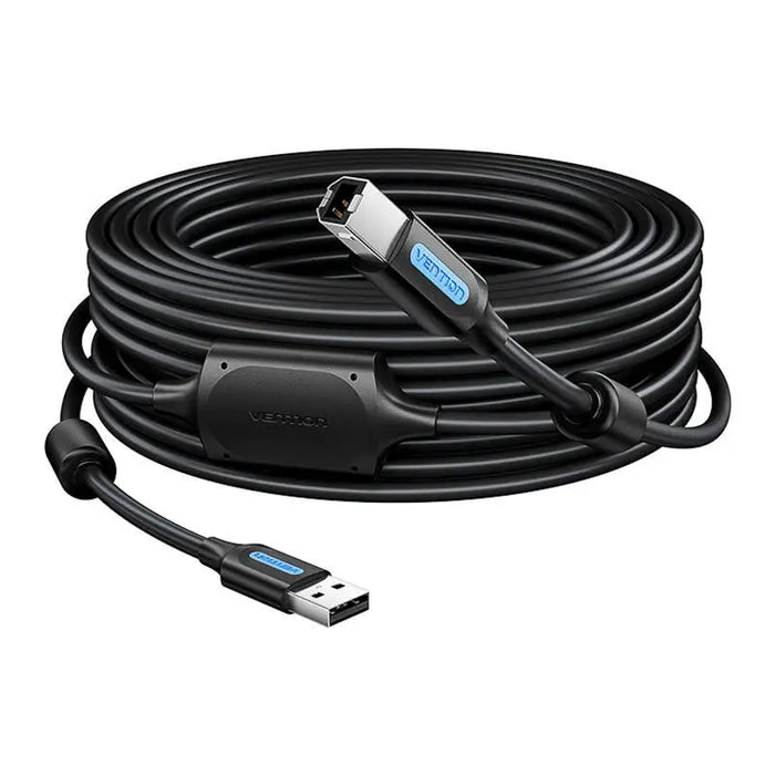 USB 2.0 A to USB-B cable with ferrite core Vention COQBL 2A 10m Black PVC - USB cables<<<Cables<<<IT