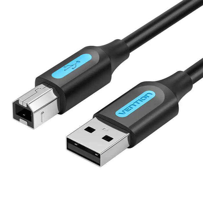 USB 2.0 A to USB-B cable with ferrite core Vention COQBL 2A 10m Black PVC - USB cables<<<Cables<<<IT