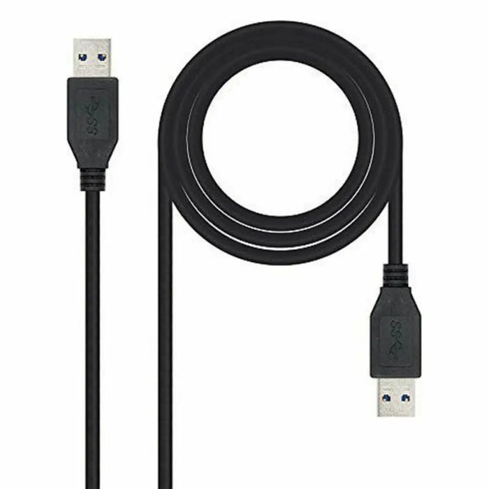 USB 3.0 A to USB A Cable NANOCABLE 10.01.1002-BK Black 2 m - Компютър Кабели и адаптери<<<Компютри|