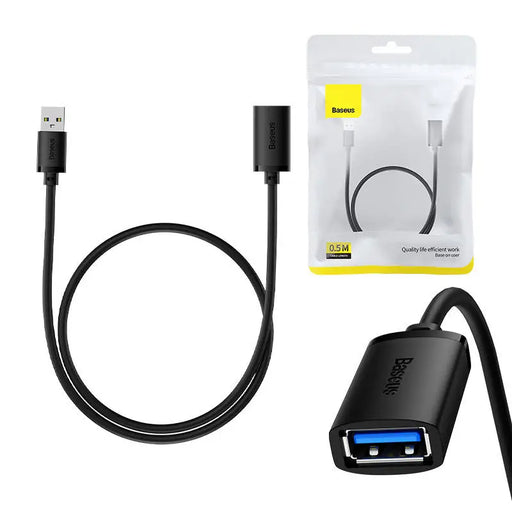 USB 3.0 Extension cable Baseus male to female AirJoy Series 0.5m (black) - USB cables<<<Cables<<<IT