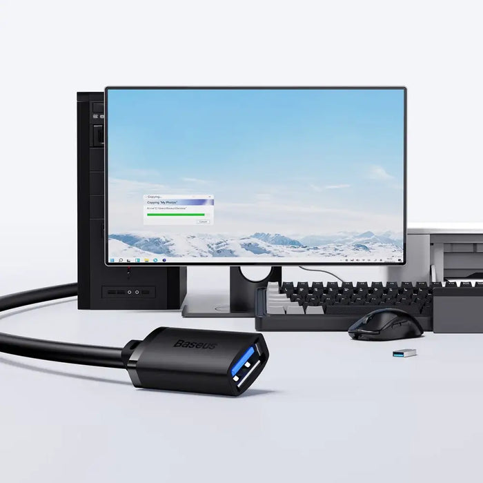 USB 3.0 Extension cable Baseus male to female AirJoy Series 5m (black) - USB cables<<<Cables<<<IT