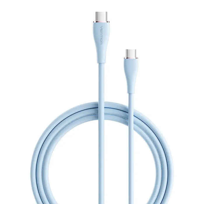 USB-C 2.0 to USB-C Cable Vention TAWSG 1,5m PD 100W Blue Silicone - USB-C to USB-C<<<USB cables<<<GSM