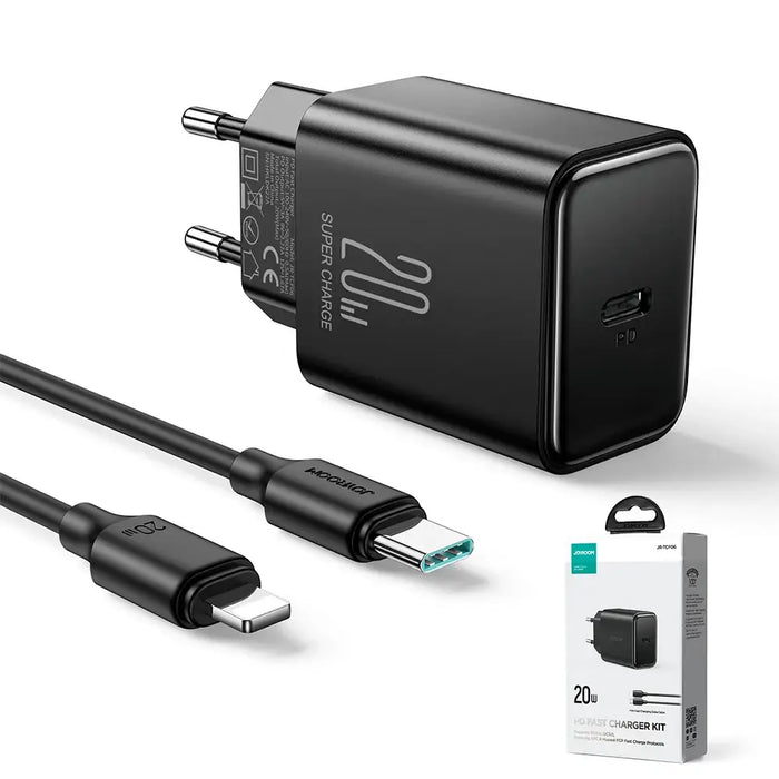 USB C 20W PD Joyroom JR-TCF06 charger - black - Cell phone USB charger<<<HurtelXML