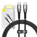 USB-C cable for USB-C Baseus Glimmer Series 100W 1m (Black) - USB-C to USB-C<<<USB cables<<<GSM