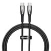 USB-C cable for USB-C Baseus Glimmer Series 100W 1m (Black) - USB-C to USB-C<<<USB cables<<<GSM