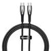 USB-C cable for USB-C Baseus Glimmer Series 100W 1m (Black) - USB-C to USB-C<<<USB cables<<<GSM